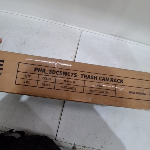 GARVEE HEAVY-DUTY PULL-OUT TRASH CAN RACK - FITS 12" 18" BINS - SILVER (MODEL: PHK 3DC5WC7S) image 2