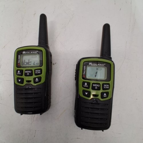 MIDLAND X-TALKER WALKIE TALKIE SET WITH HEADPHONE JACK - 26-MILE RANGE - BLACK/GREEN (MODEL: EX36VP) image 2
