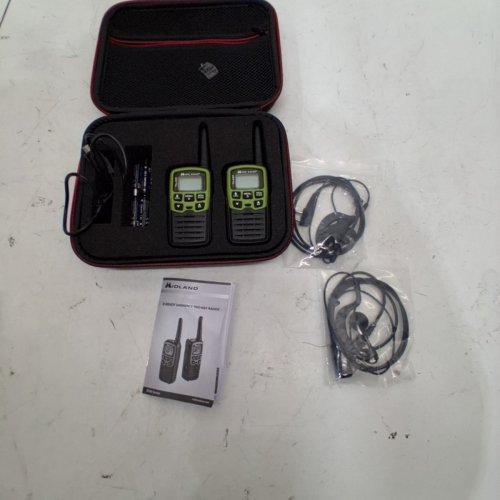 MIDLAND X-TALKER WALKIE TALKIE SET WITH HEADPHONE JACK - 26-MILE RANGE - BLACK/GREEN (MODEL: EX36VP) image 3