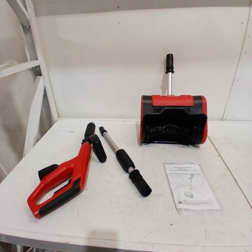 ROZLCHAR CORDLESS SNOW THROWER WITH TELESCOPIC HANDLE *TOOL ONLY* - 10" X 6" - 18V - 20FT THROWING DISTANCE - FITS MILWAUKEE 18V BATTERIES - RED/BLACK image 4
