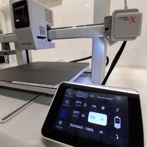 ANYCUBIC KOBRA X 3D PRINTER - 600MM/S HIGH-SPEED FDM PRINTER WITH 4-COLOR PRINTING, 49-POINT AUTO-LEVELING, SMART AI DETECTION - LIGHT GREY - 260 X 260 X 260 MM - (MODEL:KOBRA X) image 5