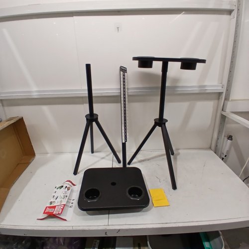 2PC GOSPORTS ALL WEATHER CORNHOLE SCOREBOARD WITH DRINK HOLDERS - BLACK/WHITE (MODEL: ‎GS-SCORECADDY-METAL-BLACK) image 2