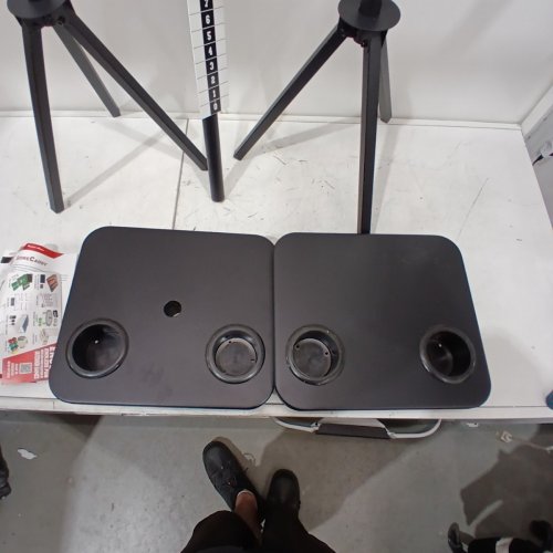 2PC GOSPORTS ALL WEATHER CORNHOLE SCOREBOARD WITH DRINK HOLDERS - BLACK/WHITE (MODEL: ‎GS-SCORECADDY-METAL-BLACK) image 3