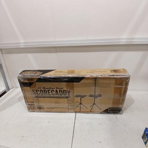 2PC GOSPORTS ALL WEATHER CORNHOLE SCOREBOARD WITH DRINK HOLDERS - BLACK/WHITE (MODEL: ‎GS-SCORECADDY-METAL-BLACK) image 5
