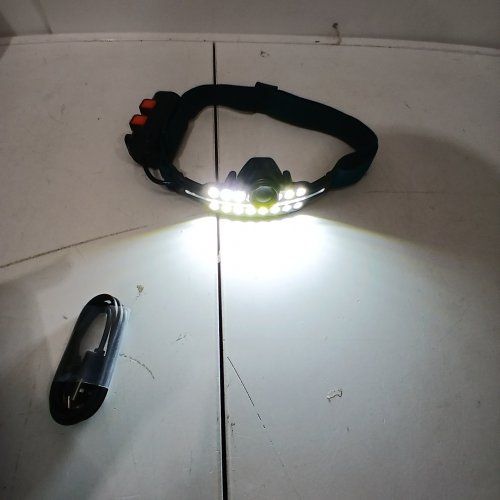 MIOKYCL ADJUSTABLE WORKERS RECHARGEABLE HEADLAMP WITH MULTI-FUNCTION MODES, FLASH & STROBE - 1200 MAH BATTERY image 3