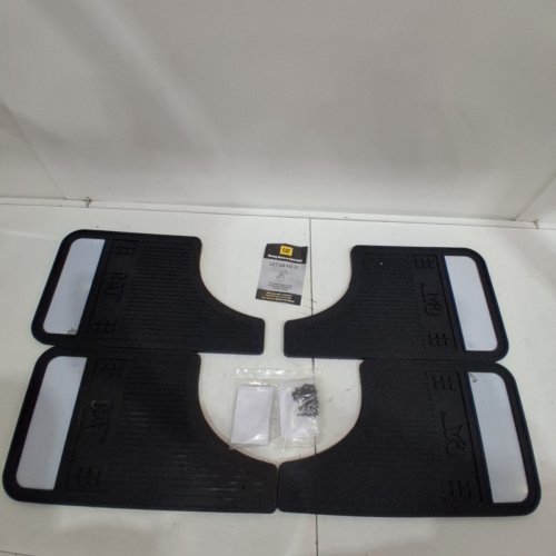 4PC CATERPILLAR HEAVY DUTY SPLASH GUARDS WITH NIGHT REFLECTORS- UNIVERSAL FIT - BLACK - (MODEL: CAGD-080+CAGD-080) image 2