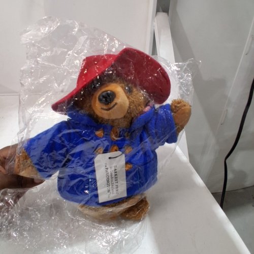 KID'S HOMCHY PADDINGTON BEAR SOFT STUFFED ANIMAL PLUSH TOY - 8.6" - BROWN/BLUE/RED (MODEL: 11RU38HLJUPX) image 2
