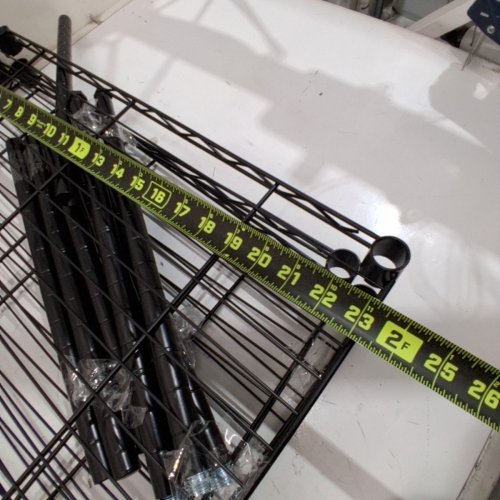 AMAZONBASICS 3-TIER METAL WIRE STORAGE RACK - 23" X 14" - BLACK image 3