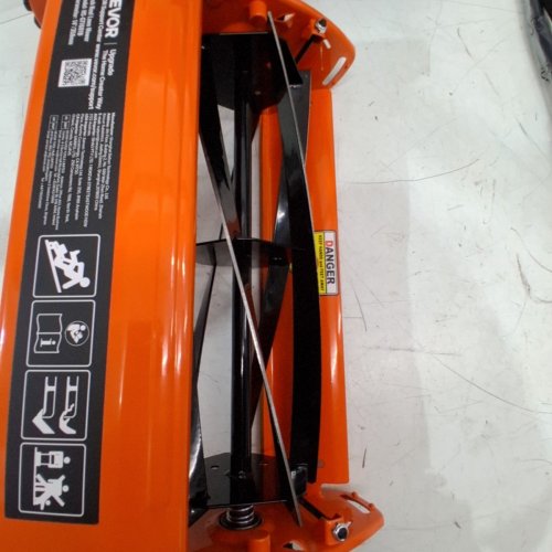 PUSH REEL LAWN MOWER WITH GRASS CATCHER BAG - 14" - ORANGE/BLACK (MODEL: HS-GT1601B) image 4