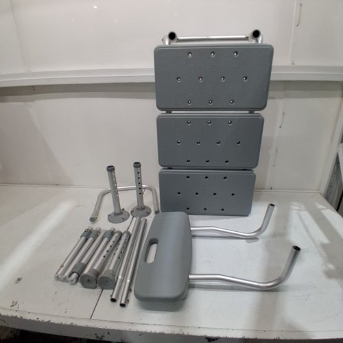 MEDLINE GUARDIAN BATHTUB TRANSFER BENCH WITH BACK SUPPORT & SUCTION FEET - 400LBS CAPACITY - GREY (MODEL: G3-100KBX1) image 2