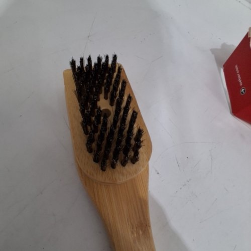 WEBER BAMBOO WIRE BRUSH FOR CLEANING THE BBQ - 18" - WOOD image 3