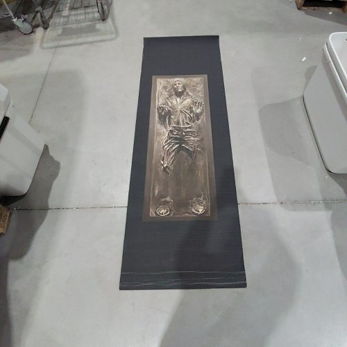 STAR WARS GRAPHIC HAN SOLO IN CARBONITE YOGA MAT - 2FT X 6FT - BLACK image 2