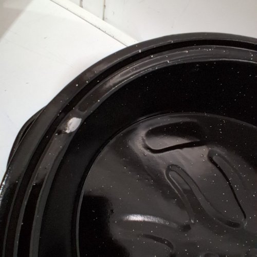 GRANITE ROASTER PAN WITH LID - 17.5" - BLACK image 3