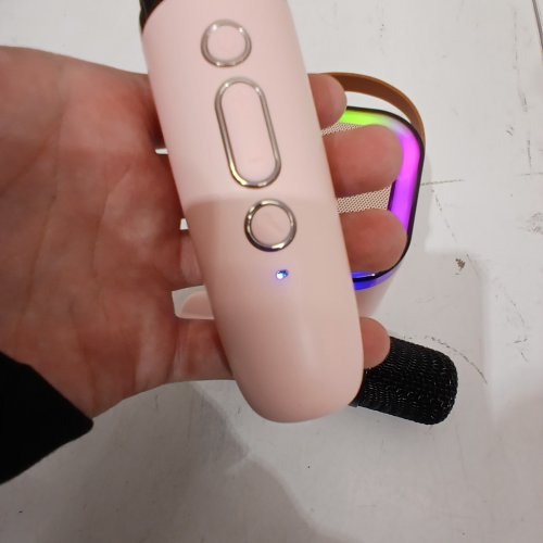 3PC KID'S IROO X KARAFUN MINI BLUETOOTH PORTABLE KARAOKE MACHINE WITH 2 WIRELESS MICROPHONES - PURPLE (MODEL: PCA-K12PUR2-726) image 3