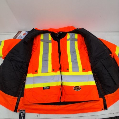 WOMAN'S PIONEER HI-VIS 7-IN-1 WATERPROOF JACKET WITH HOOD - EXTRA SMALL - ORANGE (STYLE: 5020W-XS) image 3