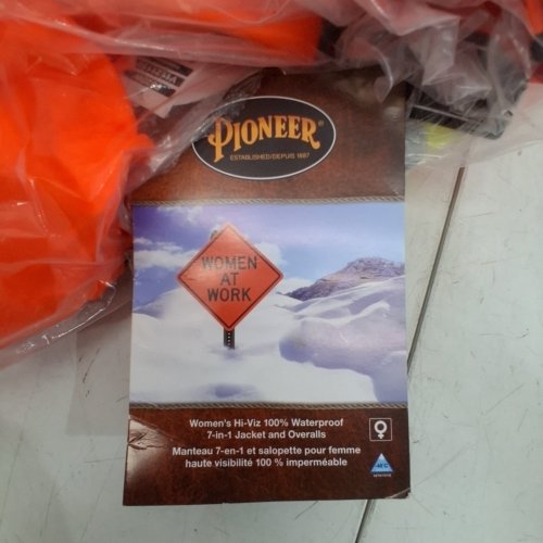 WOMAN'S PIONEER HI-VIS 7-IN-1 WATERPROOF JACKET WITH HOOD - EXTRA SMALL - ORANGE (STYLE: 5020W-XS) image 5