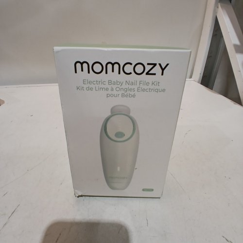 MOMCOZY RECHARGEABLE ELECTRIC GENTLE BABY NAIL TRIMMER - WHITE/GREEN (MODEL: NC02) image 2