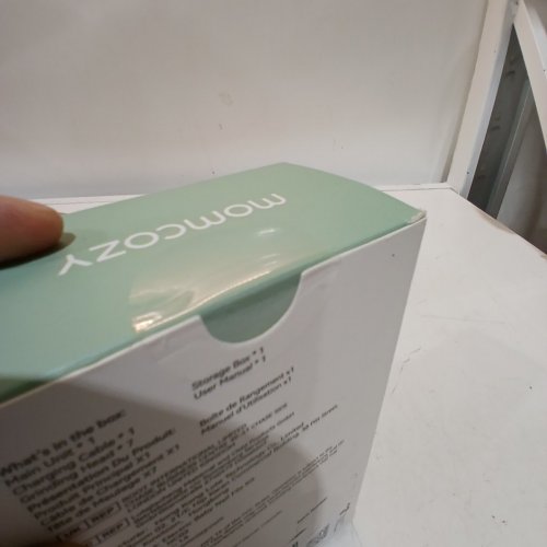 MOMCOZY RECHARGEABLE ELECTRIC GENTLE BABY NAIL TRIMMER - WHITE/GREEN (MODEL: NC02) image 3