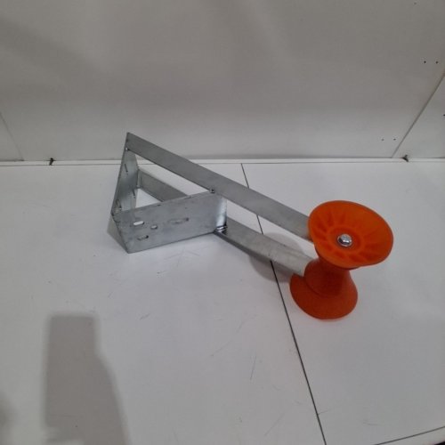 GALVANIZED STEEL BOAT TRAILER WINCH STAND WITH TPU ROLLER - FOR 2" - 3" WINCH POSTS - ORANGE/SILVER (MODEL: 1902) image 5