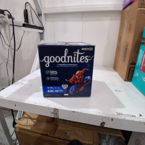 44PK GOODNITES BOYS' DISPOSABLE NIGHTTIME UNDERWEAR - S/M - SPIDERMAN image 2