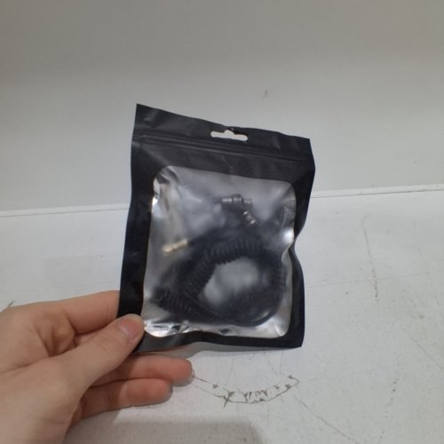 WIRED IN-EAR EARPHONES WITH SPRING COIL EXTENSION CABLE - 7.8FT - BLACK image 3