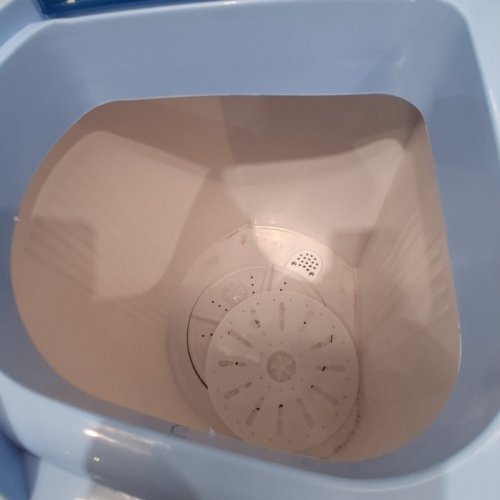 PYLE PURE CLEAN MINI TOP LOAD PORTABLE WASHER & SPIN DRYER - 7.7LBS CAPACITY - WHITE/BLUE (MODEL: PUCWM22) image 4