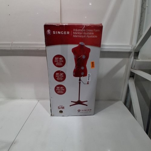 SINGER ADJUSTABLE DRESS FORM MANNEQUIN - SMALL/MEDIUM - RED (MODEL: DF150SM_RD) image 3