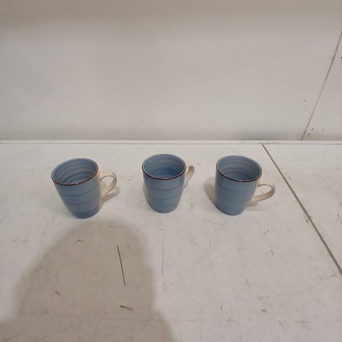3PK HOMETRENDS MUGS - 12 OZ - BLUE (STYLE: SOPHIA-M-X) image 2