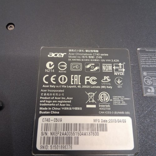 ACER CHROMEBOOK OS - 11.6" SCREEN - 4G RAM / 16G SSD - BLACK - (MODEL: C740-C5U9) image 8