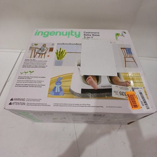 INGENUITY BABY BASE 2-IN-1 SEAT BOOSTER FEEDING SEAT - CASHMERE/WHITE image 4
