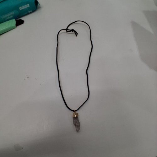 NATURAL HEALING STONE PENDANT NECKLACE - CLEAR QUARTZ STONE image 2