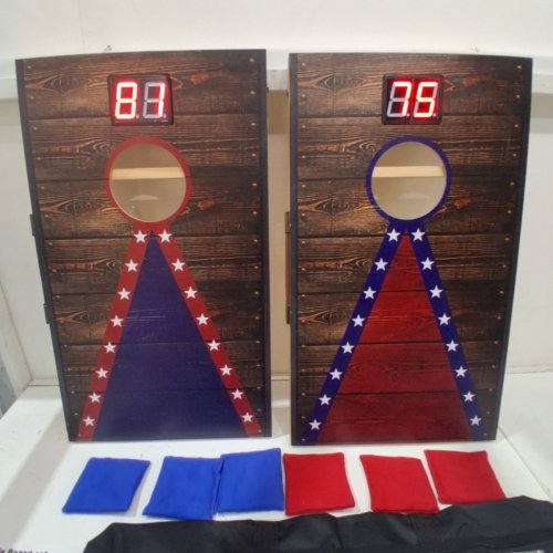 ELECTRIC CORNHOLE BOARD SET - 2FT X 1FT (ITEM: PJFTZB-6701) image 3