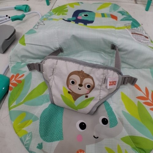 BABY BRIGHT STARTS NO SLIP BOUNCER SOOTHING VIBRATIONS INFANT SEAT - RAINFOREST VIBES - MULTICOLOUR - (MODEL: 12227-ES) image 5