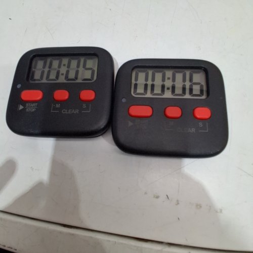 2PK ANTONKI DIGITAL TIMER FOR COOKING OR STUDYING BATTERIES INCLUDED - BLACK / RED (MODEL: EC001D) image 2