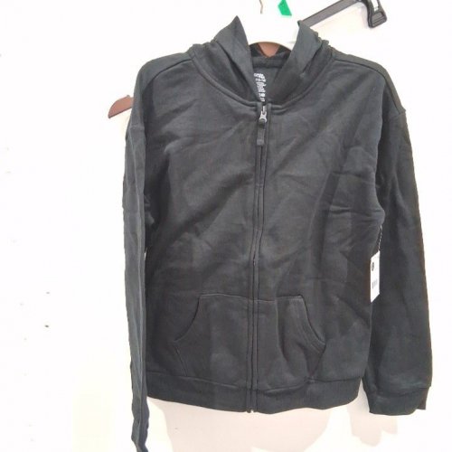 KID'S UNISEX GEORGE FULL ZIP HOODIE - EXTRA LARGE (14-16) - BLACK image 2