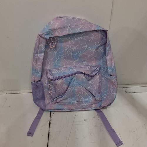 TRAVELWAY PRINTED BACKPACK - LAVENDER AND BLUE image 2