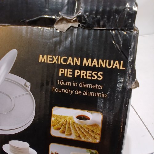 UNBRANDED MEXICAN MANUAL PIE/TORTILLA PRESS MAKER - 6.85" - SILVER image 2