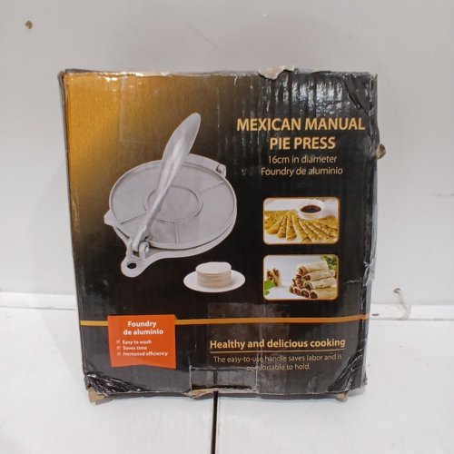 UNBRANDED MEXICAN MANUAL PIE/TORTILLA PRESS MAKER - 6.85" - SILVER image 5