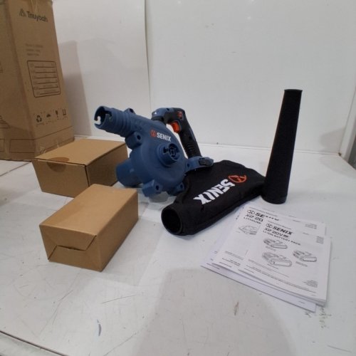 SENIX CORDLESS HANDHELD LEAF BLOWER/VACUUM - 20V/180MPH - BLUE/BLACK (MODEL: BLVX2-M) image 3