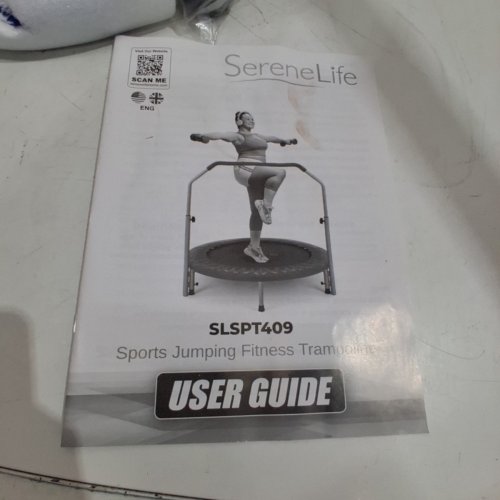 SERENELIFE PORTABLE & FOLDABLE TRAMPOLINE - 40" - BLUE/SILVER/BLACK (MODEL: SLSPT409) image 4