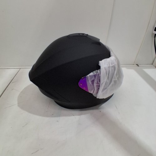 AUBOA FULL FACE MOTORCYCLE HELMET WITH TINTED VISOR - DOT CERTIFIED - SMALL - BLACK (MODEL: MD-813) image 5