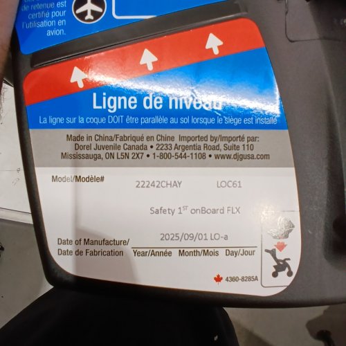SAFETY 1ST ONBOARD FLX INFANT CAR SEAT 4-35LBS - GREY/BLACK (MODEL: 22242CHAY) image 2