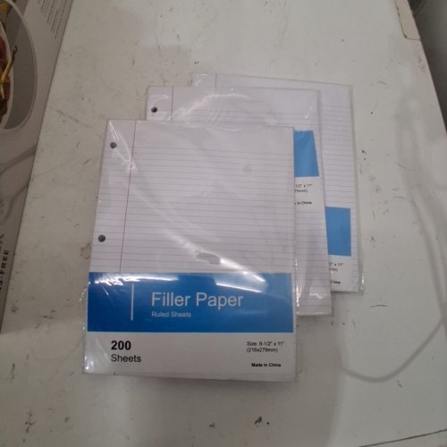 3(200PK) 3-HOLE PUNCHED RULED REINFORCED FILLER PAPER - 8.5" X 11" image 3