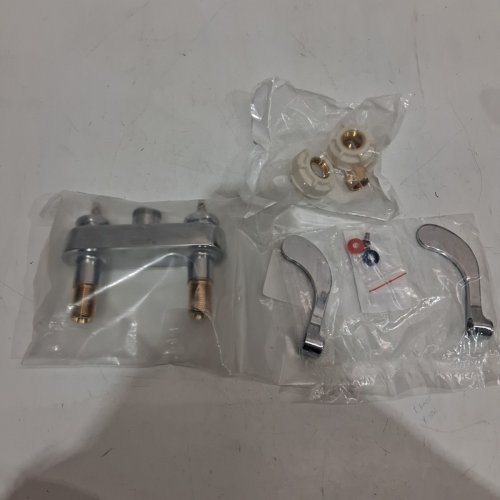 CHICAGO FAUCETS DECK MOUNTED FAUCET AND HANDLES (SPOUT NOT INCLUDED)- CHROME (MODEL: 895-317LESXKAB) image 3
