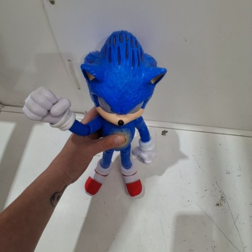 SONIC THE HEDGEHOG 3 ULTIMATE TALKING SONIC FEATURES 30+ ICONIC AND HUMOROUS PHRASES AND SOUNDS FROM THE MOVIES, LIGHT-UP EYES AND QUILLS - 12" - BLUE (MODEL: ‎424754-1) image 2
