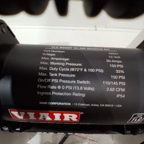 VIAIR TLC BOOST XL AIR COMPRESSOR/TIRE INFLATOR SOURCE KIT WITH BLOW GUN, INFLATION TIPS, PRESTA VALVE CHUCK & 30FT COIL HOSE - 150 PSI /2GAL - BLACK - (MODEL: 42041/TLC BOOST XL) image 4