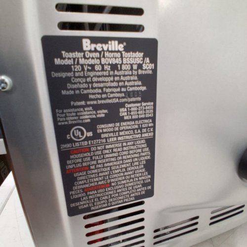 BREVILLE THE SMART OVEN AIR FRYER PRO CONVECTION TOASTER OVEN - STAINLESS STEEL (MODEL: B0V845 BSSUSC/A ) image 7