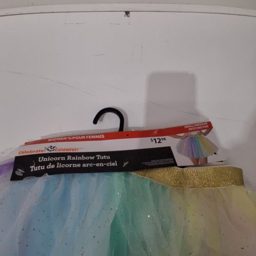 WOMEN'S WAY TO CELEBRATE! UNICORN RAINBOW TUTU - SMALL/MEDIUM - RAINBOW image 3