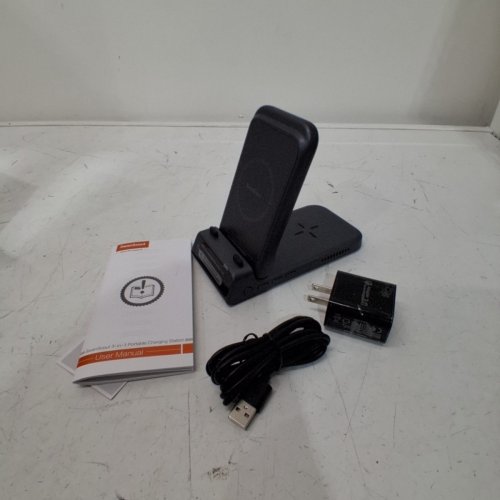 3-IN-1 SWANSCOUT FOLDABLE WIRELESS CHARGER - GREY image 2