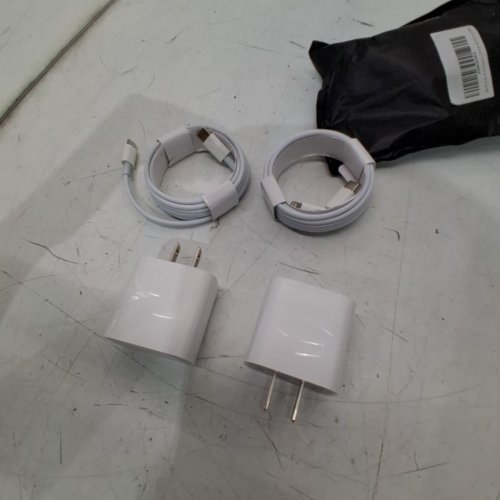 2PK FAST CHARGING LIGHTNING CABLE WALL CHARGERS - 3FT - WHITE image 2
